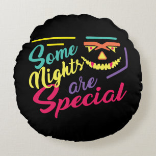 Enge gezicht leuk gevuld glanzend Halloween ontwer Rond Kussen