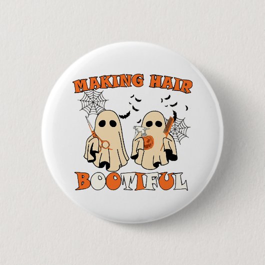 Enge Ghost Kapper Halloween Ronde Button 5,7 Cm (Voorkant)