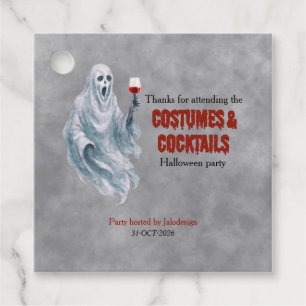 Enge Ghost Kostuum Cocktail Halloween Feest Bedankjes Labels