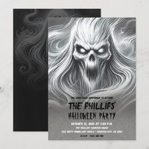 Enge gillende poltergeist spook Halloween-feest Kaart