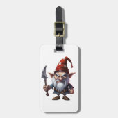 Enge Gnome Happy Halloween Bagagelabel (Voorkant verticaal)