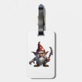 Enge Gnome Happy Halloween Bagagelabel (Achterkant verticaal)