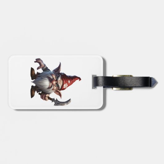 Enge Gnome Happy Halloween Bagagelabel (Achterkant horizontaal)