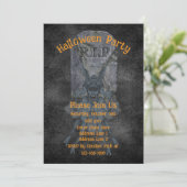 Enge Goblin Grafsteen Halloween Kaart (Staand voorkant)