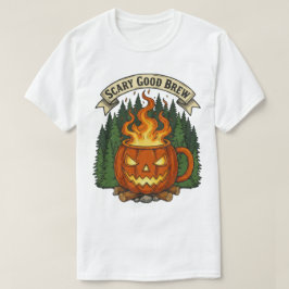 Enge goede brouwselpompoen mok Halloween-ontwerp T-shirt