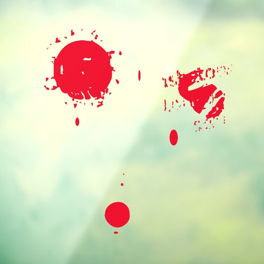 Enge grappige rode druppelen bloed spooky Hallowee Raamsticker (Vel 3)