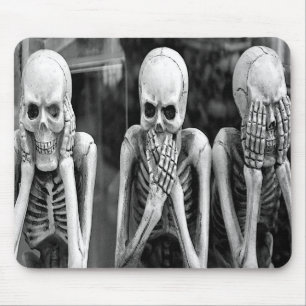 Enge Grappige Skeletten Halloween Mousepad Muismat