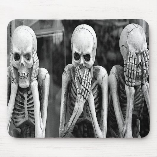Enge Grappige Skeletten Halloween Mousepad Muismat (Voorkant)