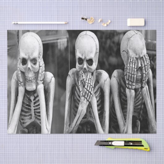 Enge Grappige Skeletten Halloween Weefselpapier Tissuepapier (Craft)