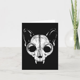 Enge Griezeldier Kat Felien Schedel Skelet Hallowe Kaart