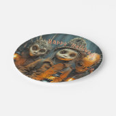 Enge griezelige Halloween Kinder Papieren Bordje (Gekanteld)