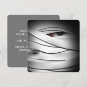 Enge griezelige Halloween Mummy Kaart (Voorkant / Achterkant)