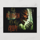 Enge griezelige horror hout monster, demon of ghou briefkaart (Voorkant)