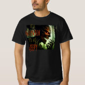 Enge griezelige horror hout monster, demon of ghou t-shirt (Voorkant)