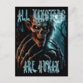 Enge griezelige horror ondood monster, demon of gh briefkaart (Voorkant)