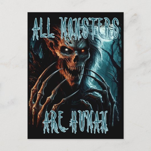 Enge griezelige horror ondood monster, demon of gh briefkaart (Voorkant)