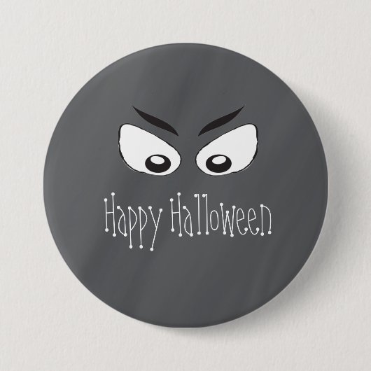 Enge Griezelige Ogen Ronde Button 7,6 Cm (Voorkant)