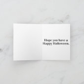 Enge griezelige  vampier Happy Halloween Kaart (Binnen)