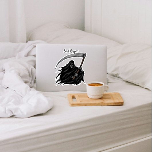 Enge Grim Reaper Halloween Vinyl Sticker