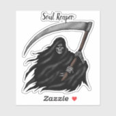Enge Grim Reaper Halloween Vinyl Sticker (Vel)