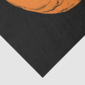 Enge Grinning Skull met een spin kruipen op de top Tissuepapier (Detail)