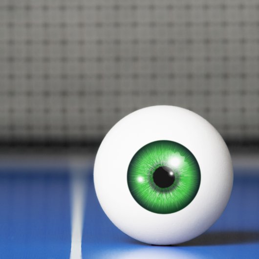 Enge groene oogbal iris grappige tafeltennisbal pingpongbal (Net)
