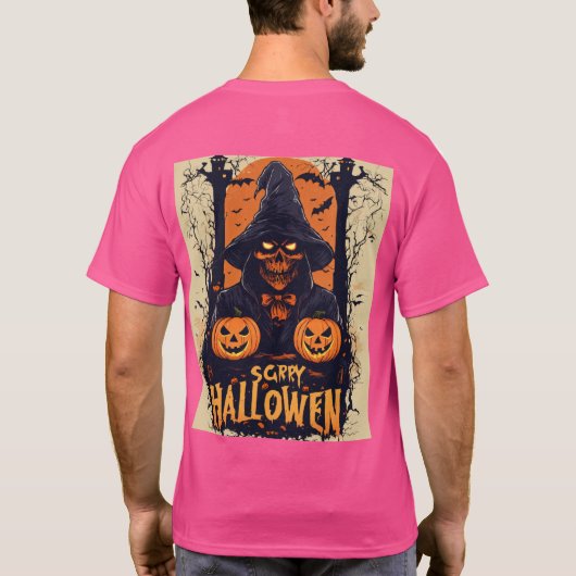 Enge Halloween Basic Donker T-shirt (Achterkant)