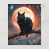 Enge Halloween Black Cat maanlicht, (Achterkant)