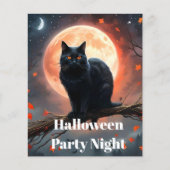 Enge Halloween Black Cat maanlicht, (Voorkant)