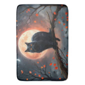 Enge Halloween Black Cat maanlicht, Badmat (Voorkant Verticaal)
