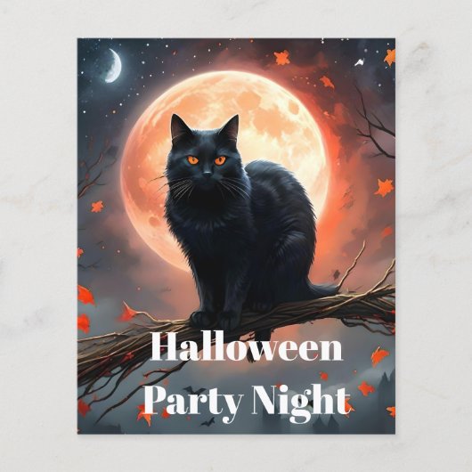 Enge Halloween Black Cat maanlicht, Flyer (Voorkant)