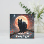 Enge Halloween Black Cat maanlicht, Kaart (Staand voorkant)