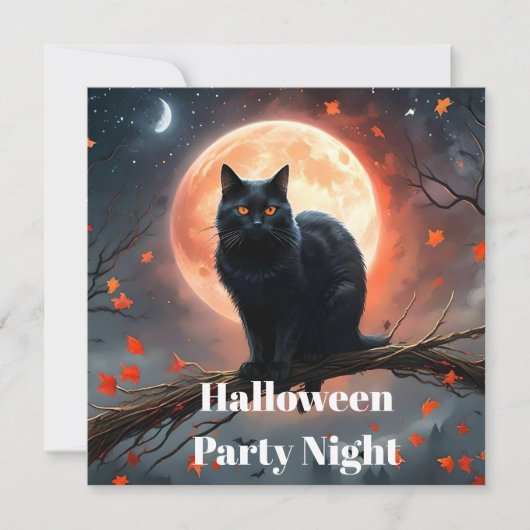 Enge Halloween Black Cat maanlicht, Save The Date (Voorkant)