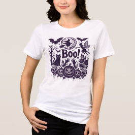 Enge Halloween Boo! | Cute Geest Pompoen T-Shirt
