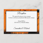 Enge Halloween Boom Bruiloft Receptie Informatiekaartje (Voorkant)