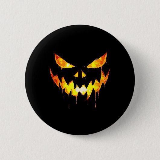 Enge Halloween Boys Face Pumpkin Jack O Lantern M Ronde Button 5,7 Cm (Voorkant)