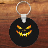 Enge Halloween Boys Face Pumpkin Jack O Lantern M Sleutelhanger (Voorkant)