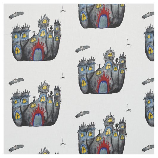 Enge Halloween Castle stof (Swatch)