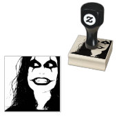Enge Halloween clown gezicht Rubberstempel (Gestempeld)
