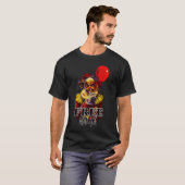 Enge Halloween Clown GRATIS KNUFFELS Carnaval Kost T-shirt (Voorkant volledig)