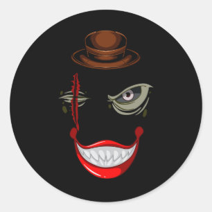 Enge Halloween Clown Karakter Horror Film Evil Ronde Sticker