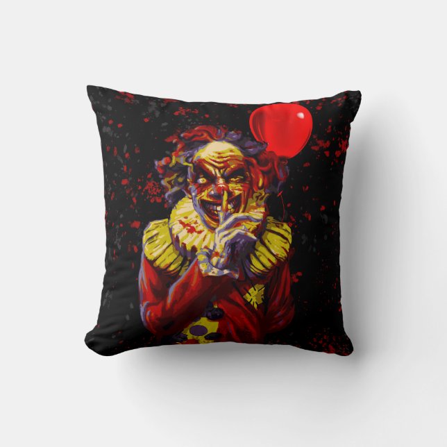 Enge Halloween Clown Kostuum Feestje Kussen (Voorkant)