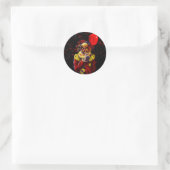 Enge Halloween-clownkostuumfeest Ronde Sticker (Tas)