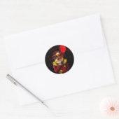 Enge Halloween-clownkostuumfeest Ronde Sticker (Envelop)
