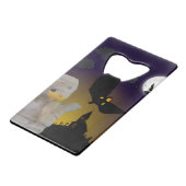 Enge Halloween Creditkaart Flessenopener (Voorkant Gekanteld)