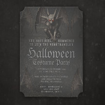 Enge Halloween Demonic Gargoyle Party Uitnodiging