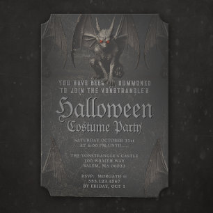 Enge Halloween Demonic Gargoyle Party Uitnodiging