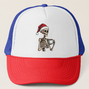 Enge Halloween Drinkende Koffie Kerstman Santa Trucker Pet