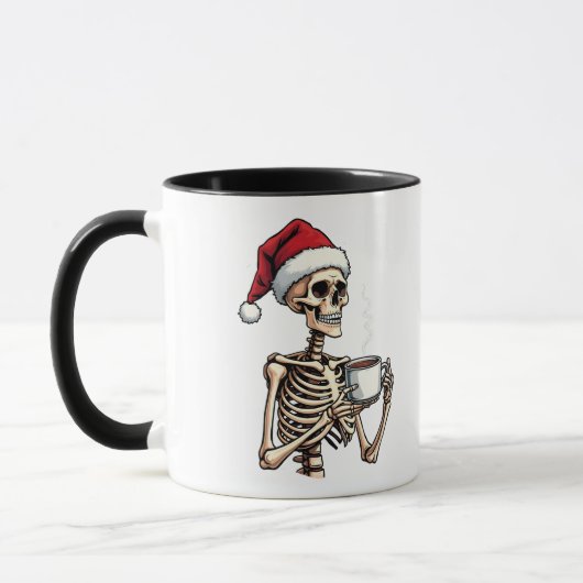 Enge Halloween Drinkt Koffie Kerstman Santa  Mok (Links)