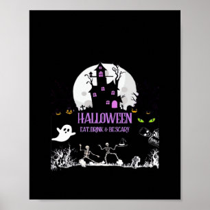 Enge Halloween Eet Drink En Wees Eng Klassieker Poster